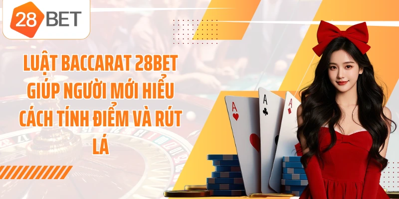 Luật baccarat 28BET giúp người mới hiểu cách tính điểm và rút lá