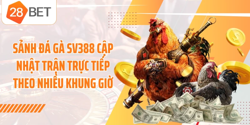 Sảnh đá gà SV388 cập nhật trận trực tiếp theo nhiều khung giờ